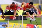 Will Sharman and Frankis Gianni, 110 metres hurdles, 2012 Samsung Diamond League, Crystal Palace, London.